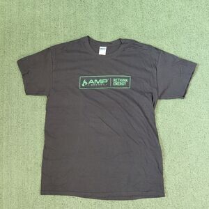 VINTAGE Amp Energy Drink Promo T Shirt Size Large
